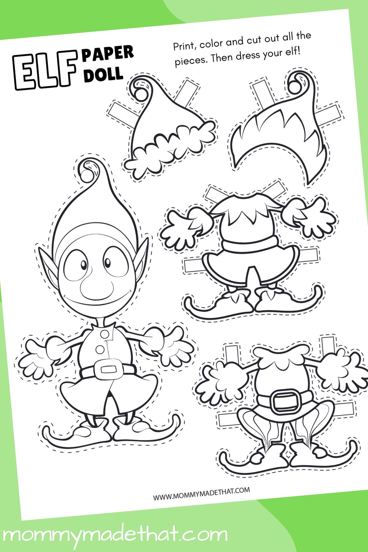 paper dolls printable template
