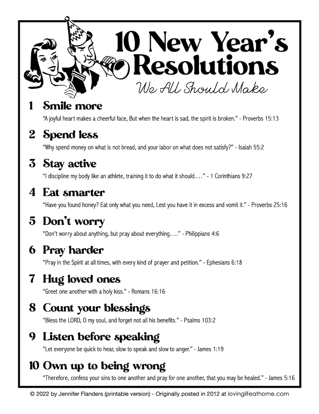printable new year's resolution template