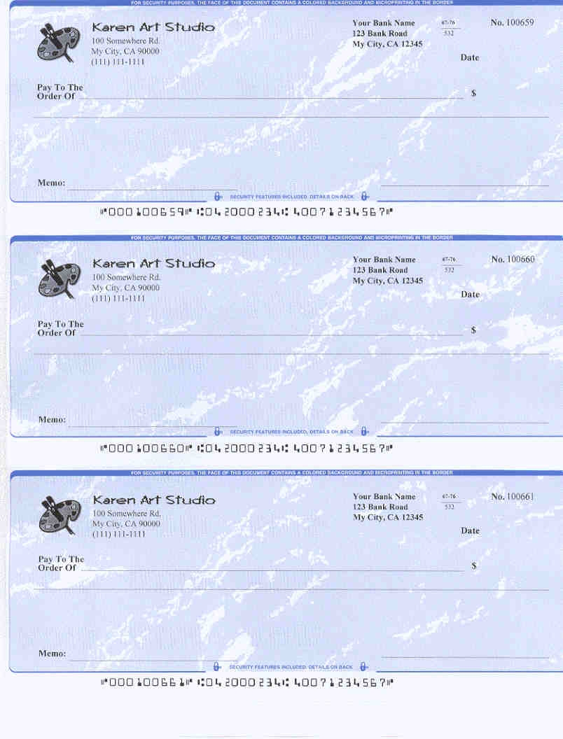 EzCheckPrinting Business Sample Checks