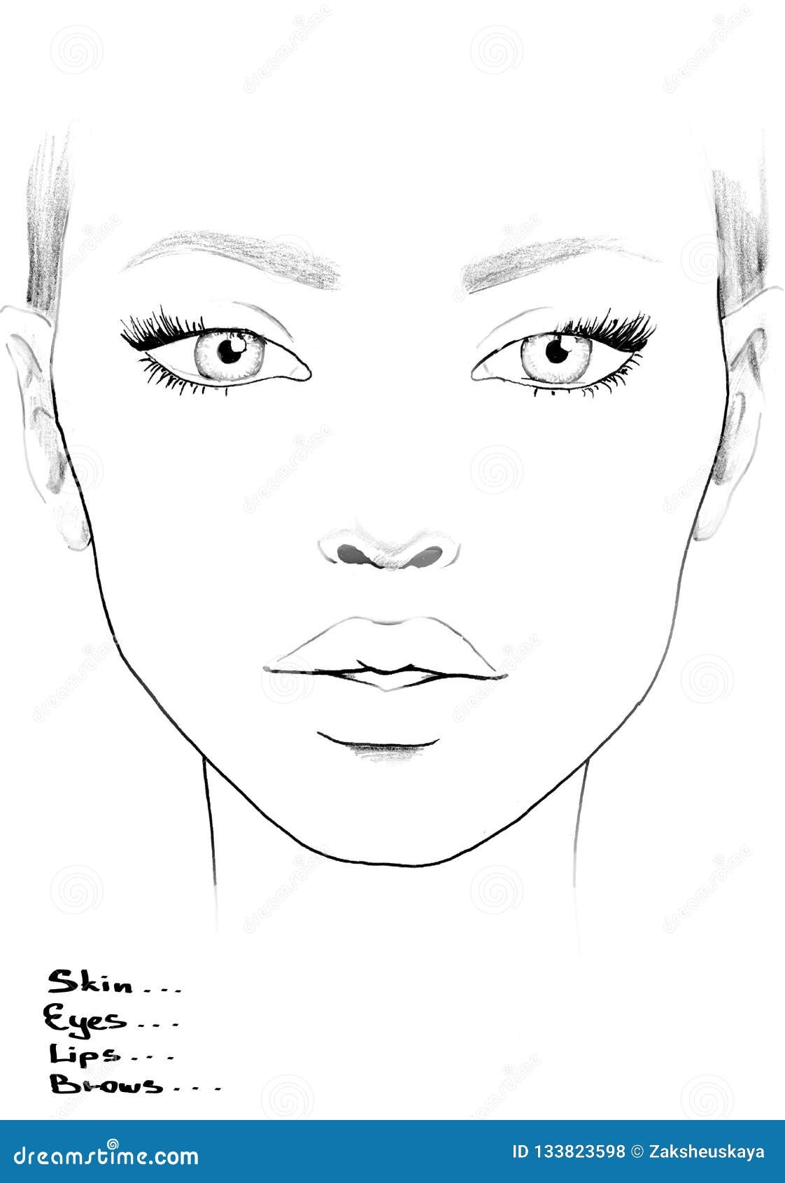 face makeup template printable