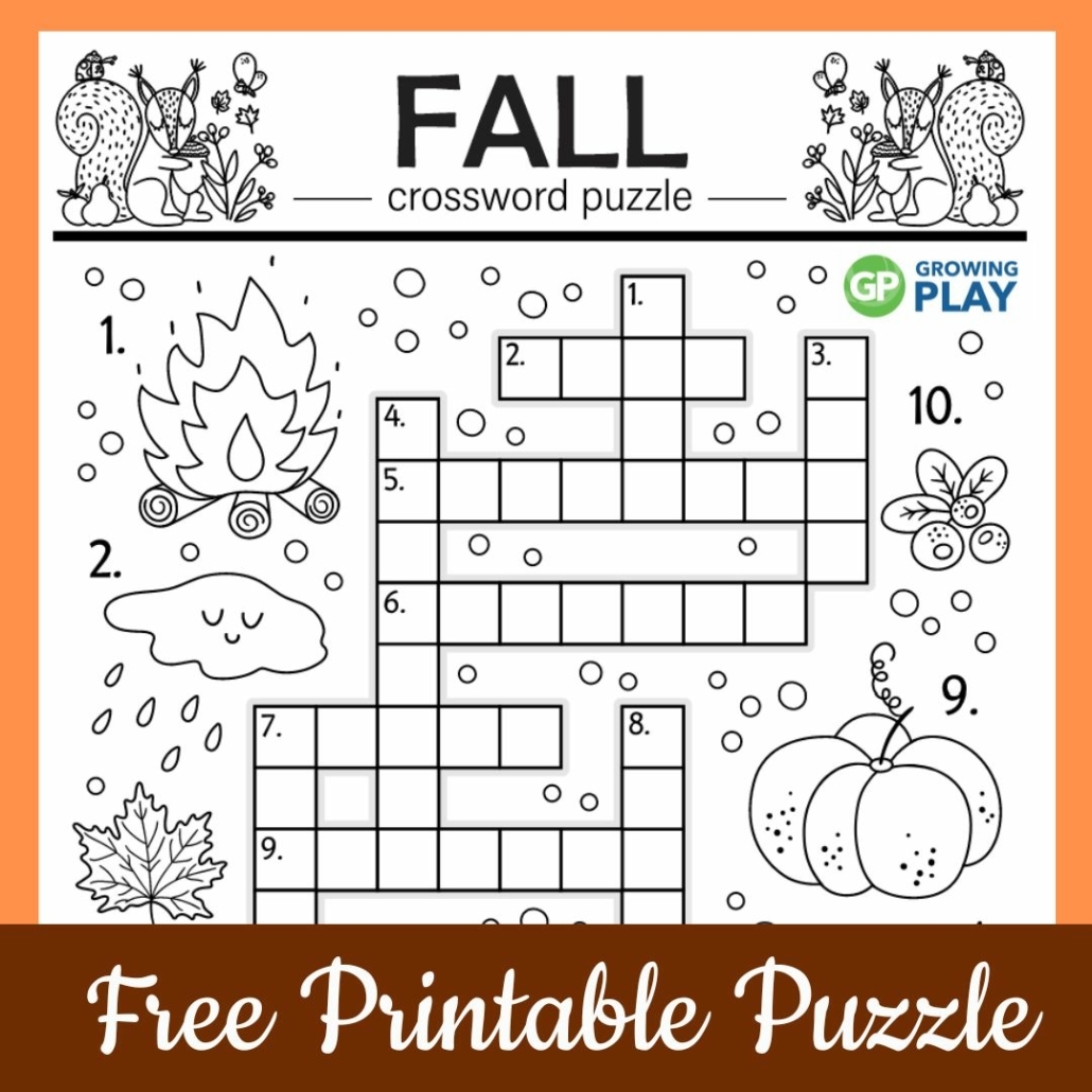 crossword puzzle printable pdf