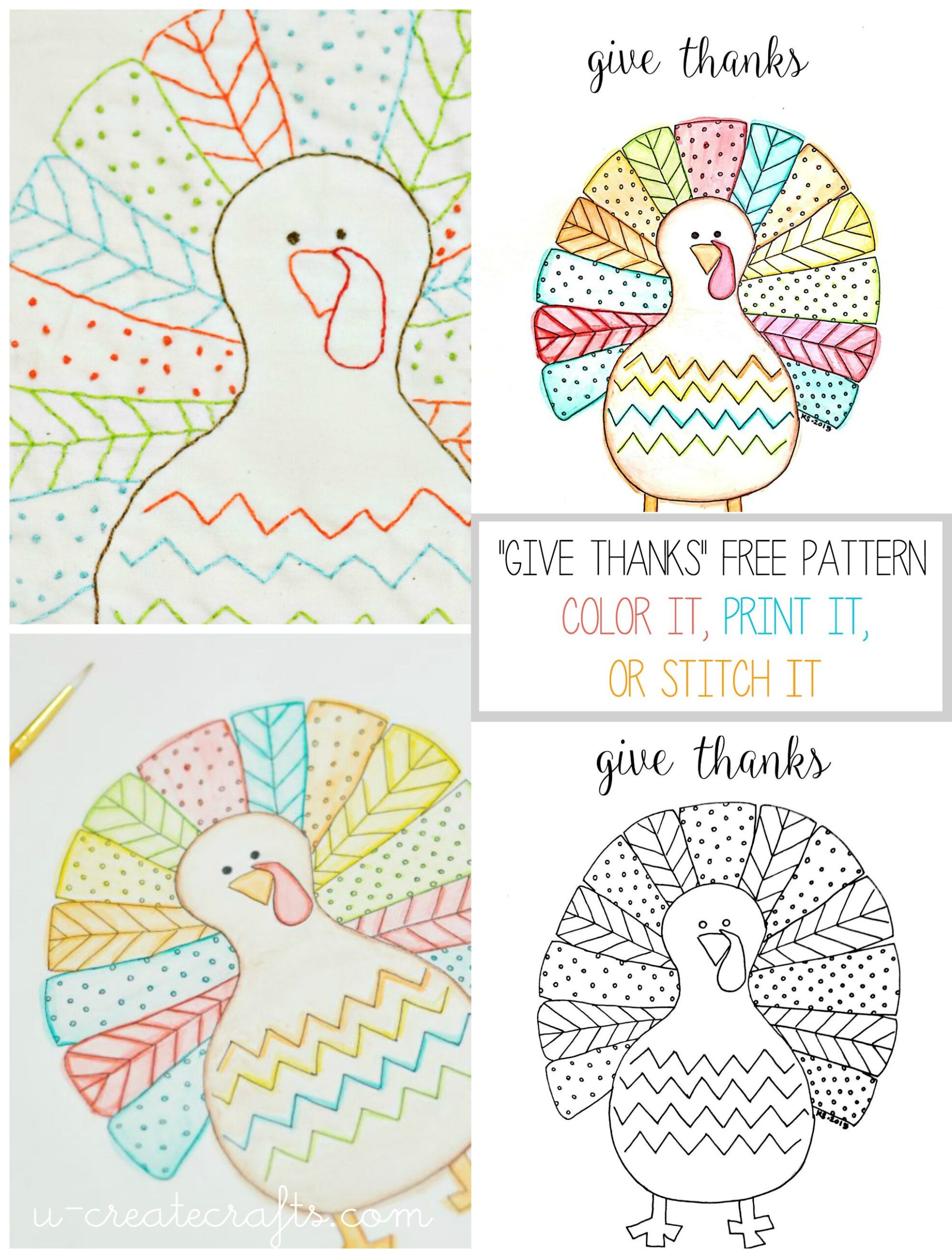 free printable turkey patterns