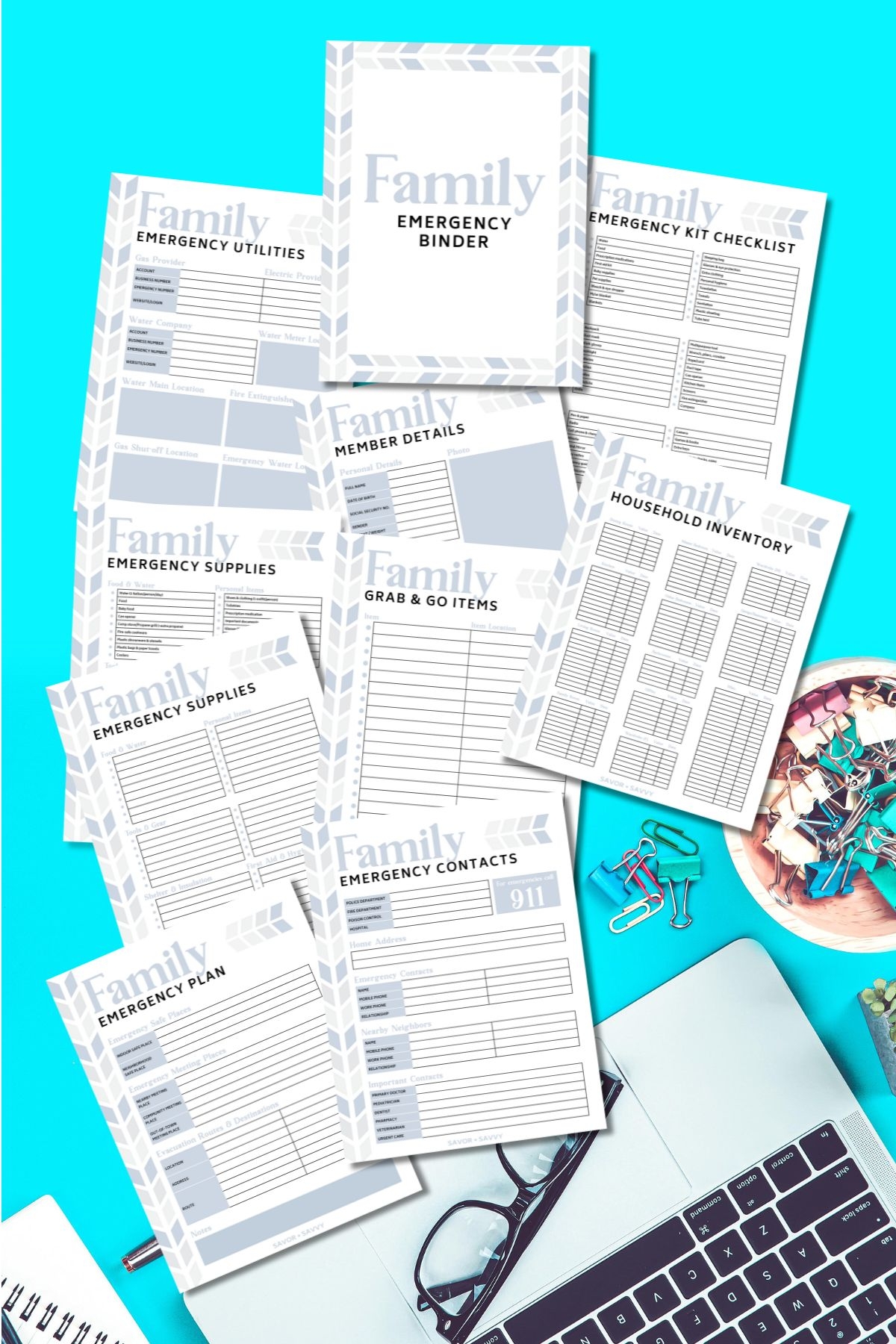 Family Emergency Binder FREE Printables For A Crisis Savor Savvy