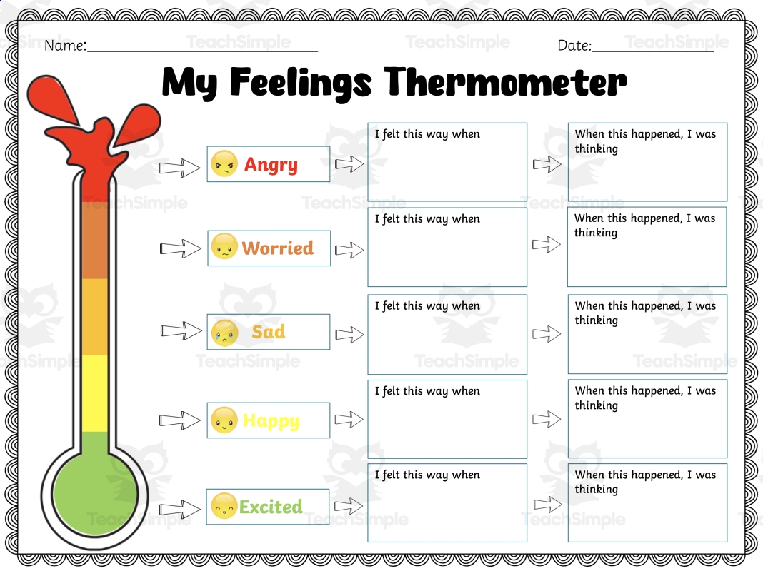 free printable feelings thermometer pdf