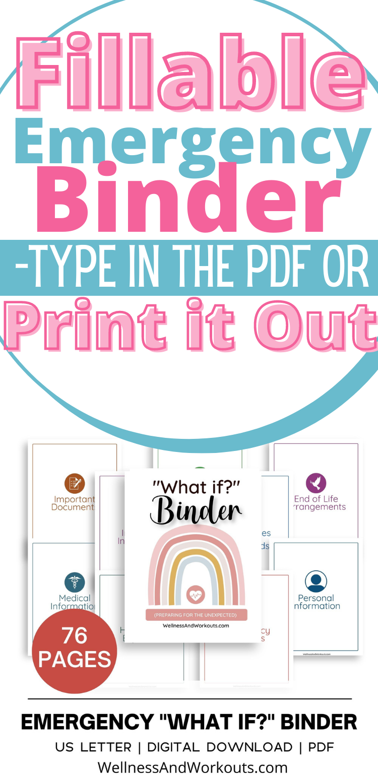 free emergency binder printables pdf