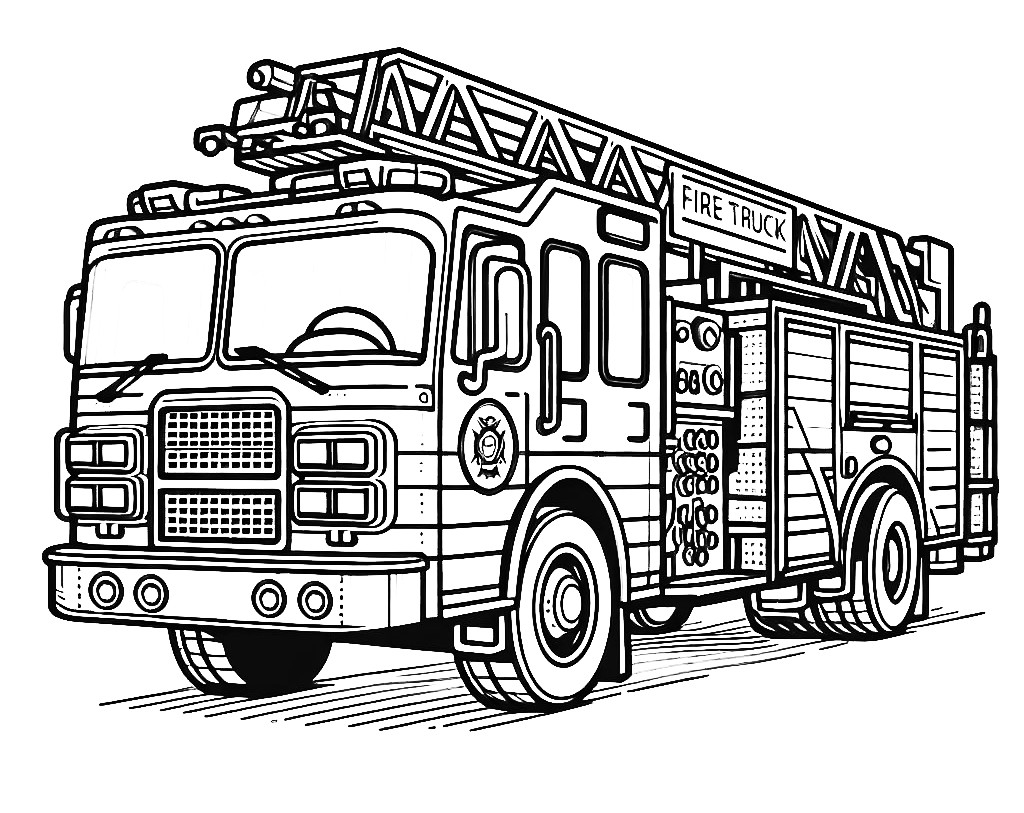 fire truck coloring sheet