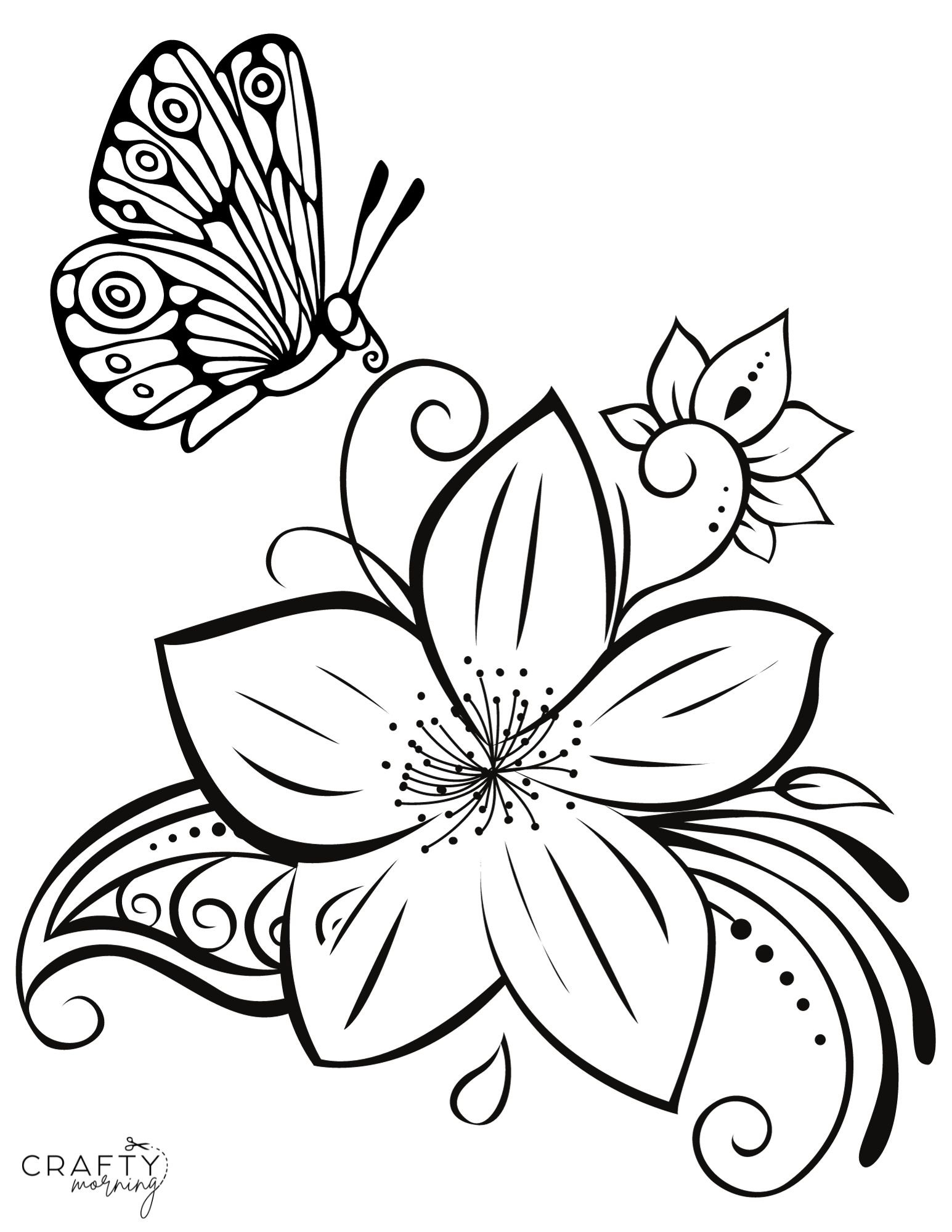 coloring page of flowers