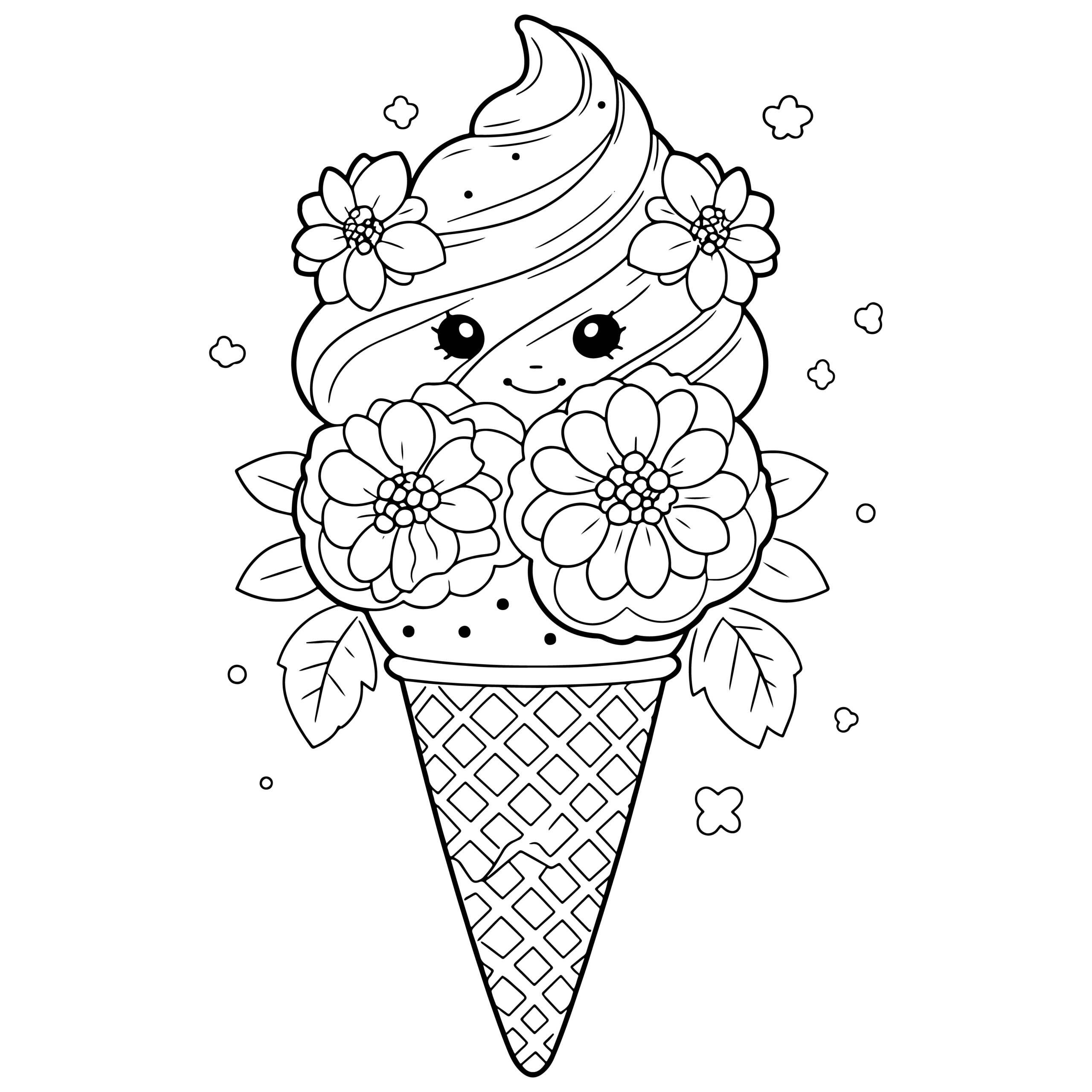 ice cream coloring page