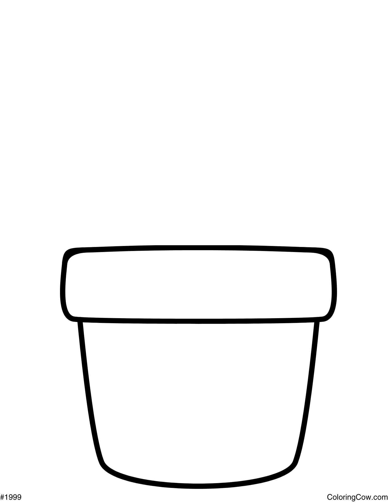 flower pot coloring page