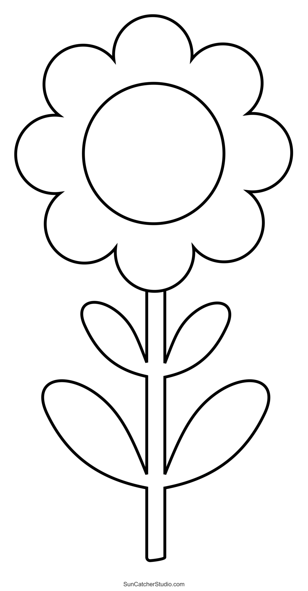 flower stem template printable