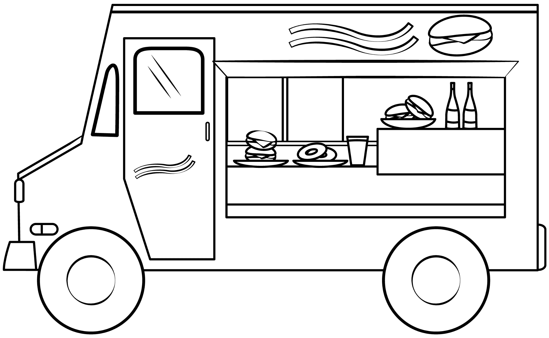 Food Truck Printable Template Free Printable Paper raft Templates