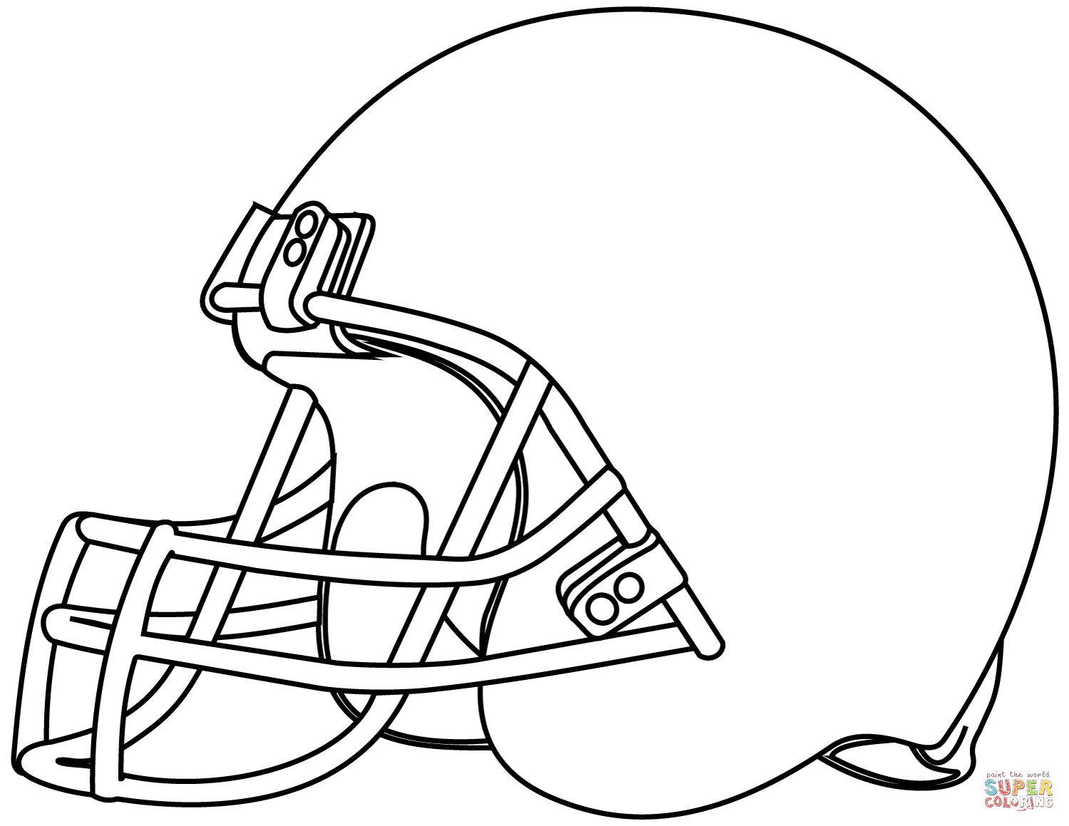 Football Helmet 40 Free Printable Coloring Pages