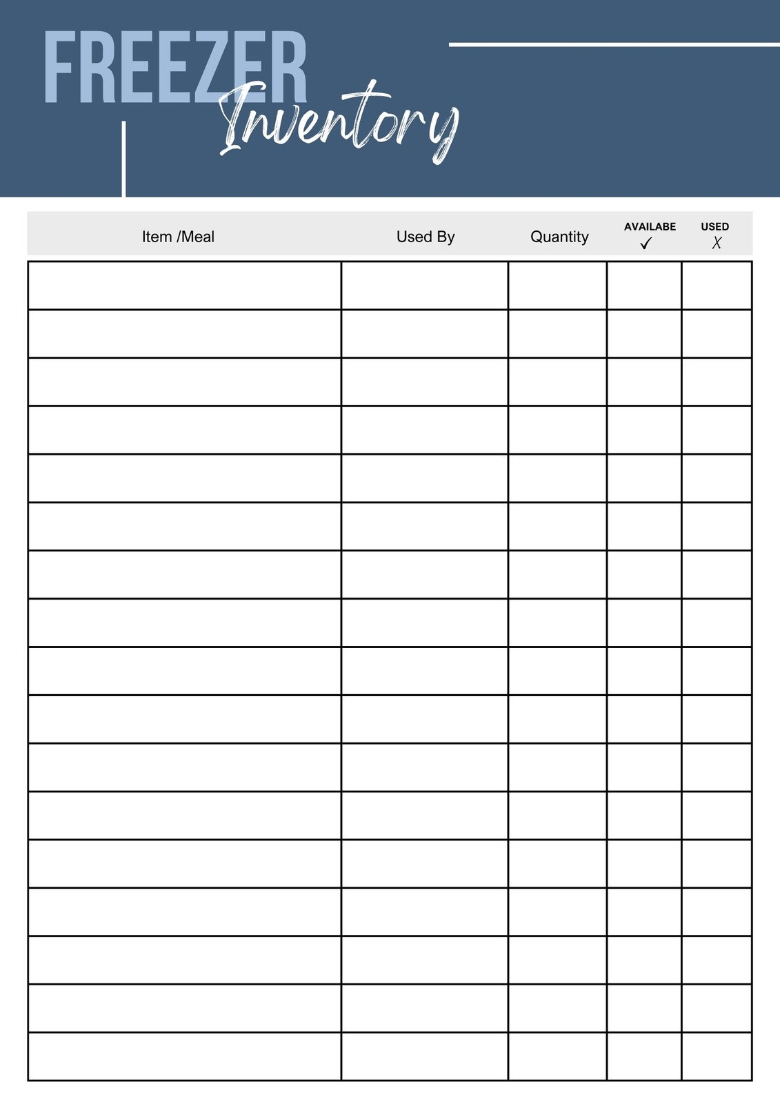 Free And Customizable Inventory Templates