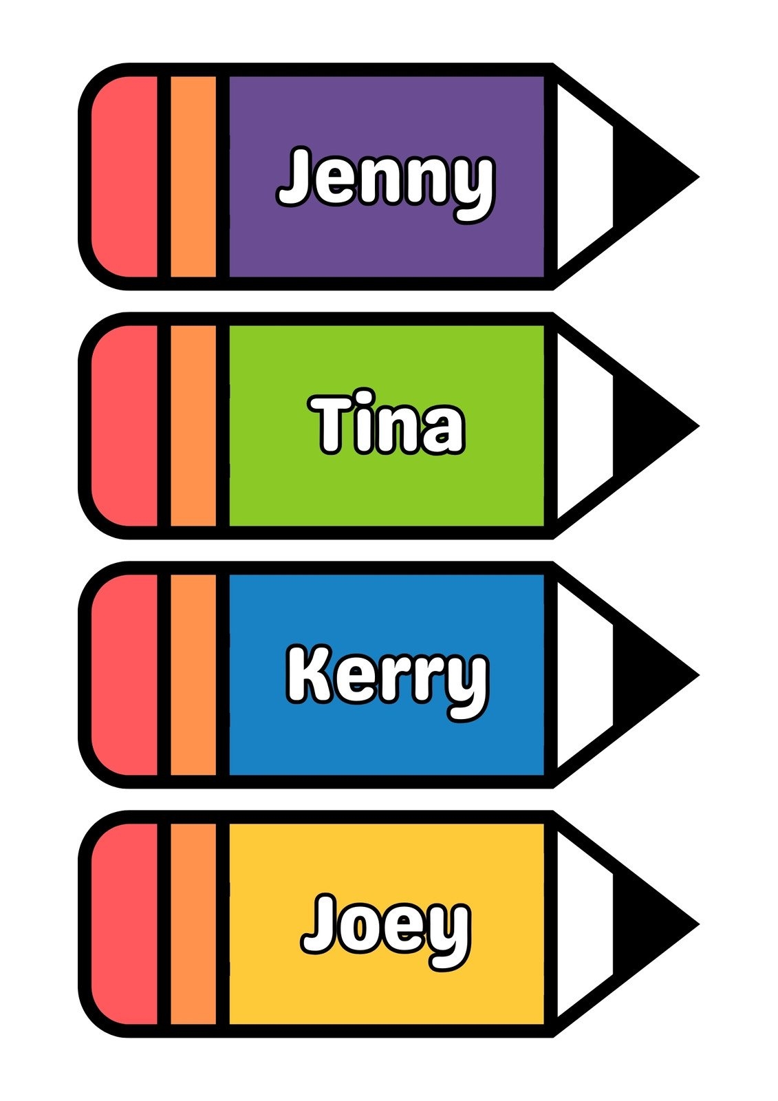 Free And Customizable Pencil Templates