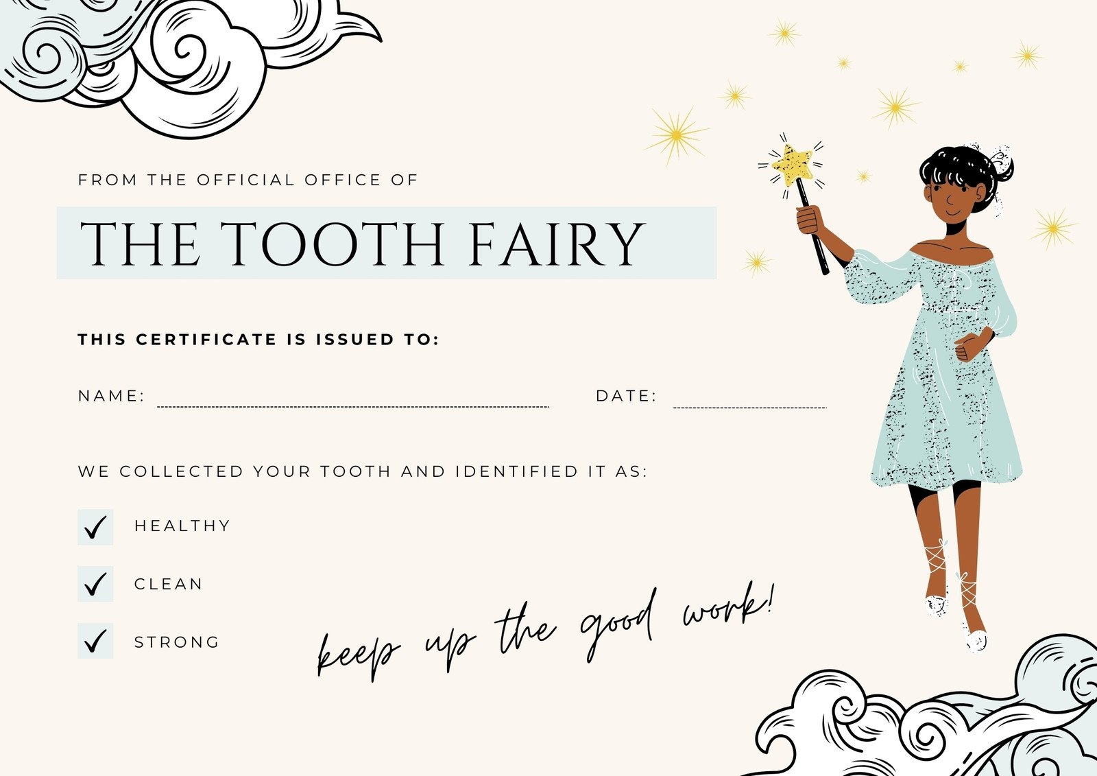 free printable tooth fairy letter