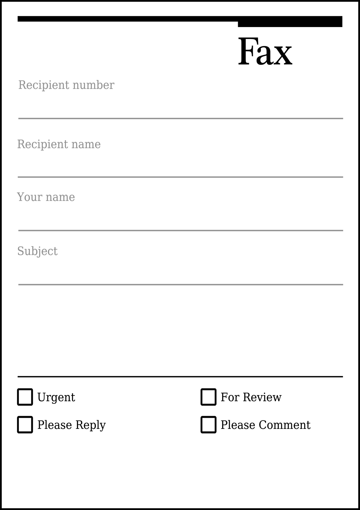 pdf fax cover sheet printable