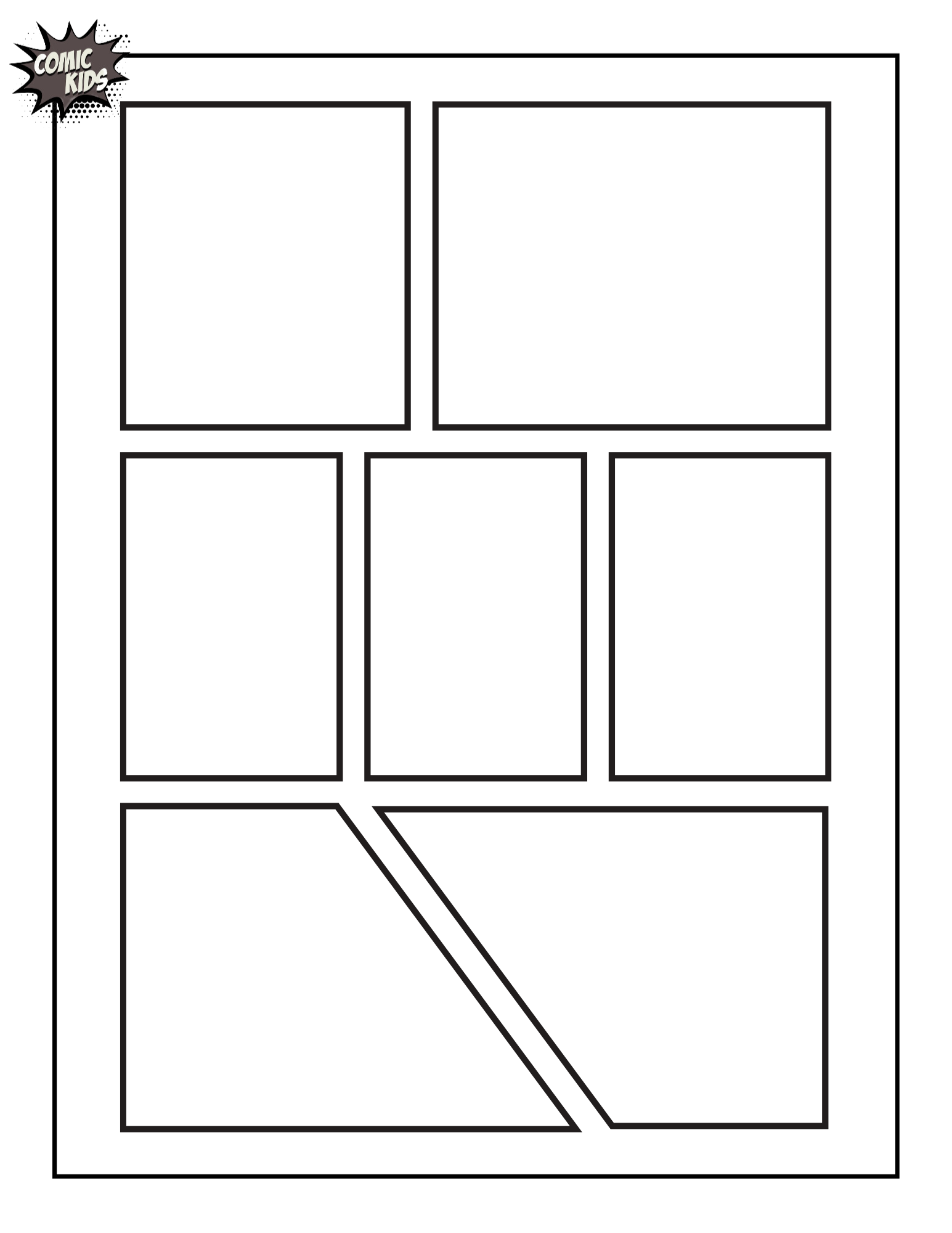 cartoon strip template printable