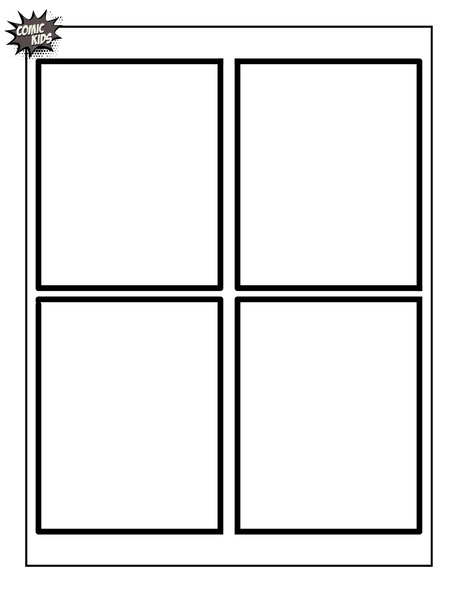 blank cartoon strip printable