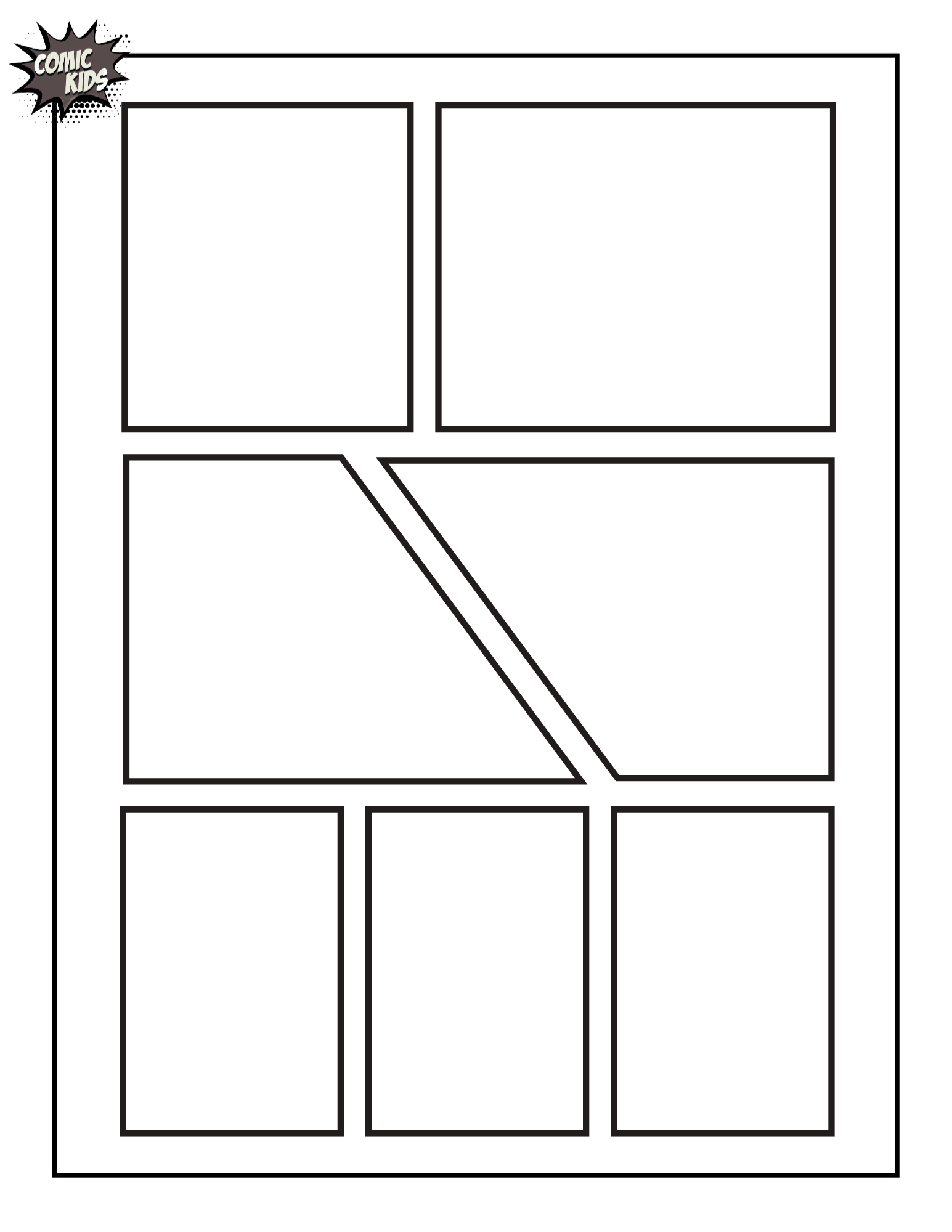printable comic book template