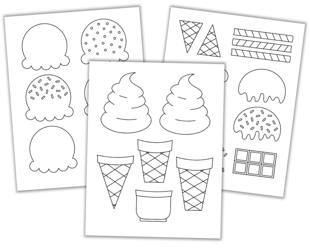 ice cream scoop template printable