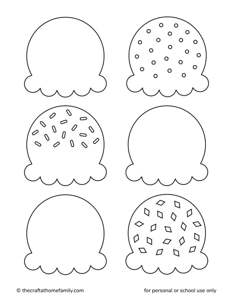 free printable ice cream cone template