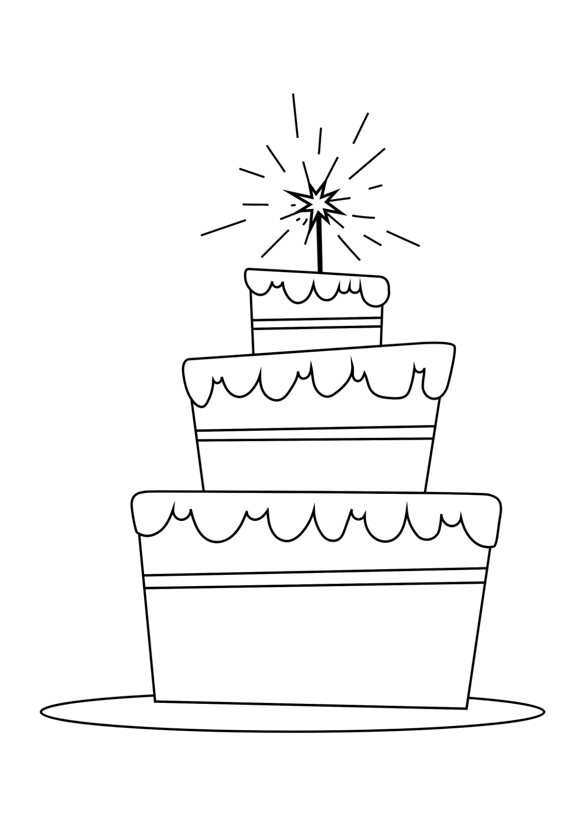 birthday cake template printable