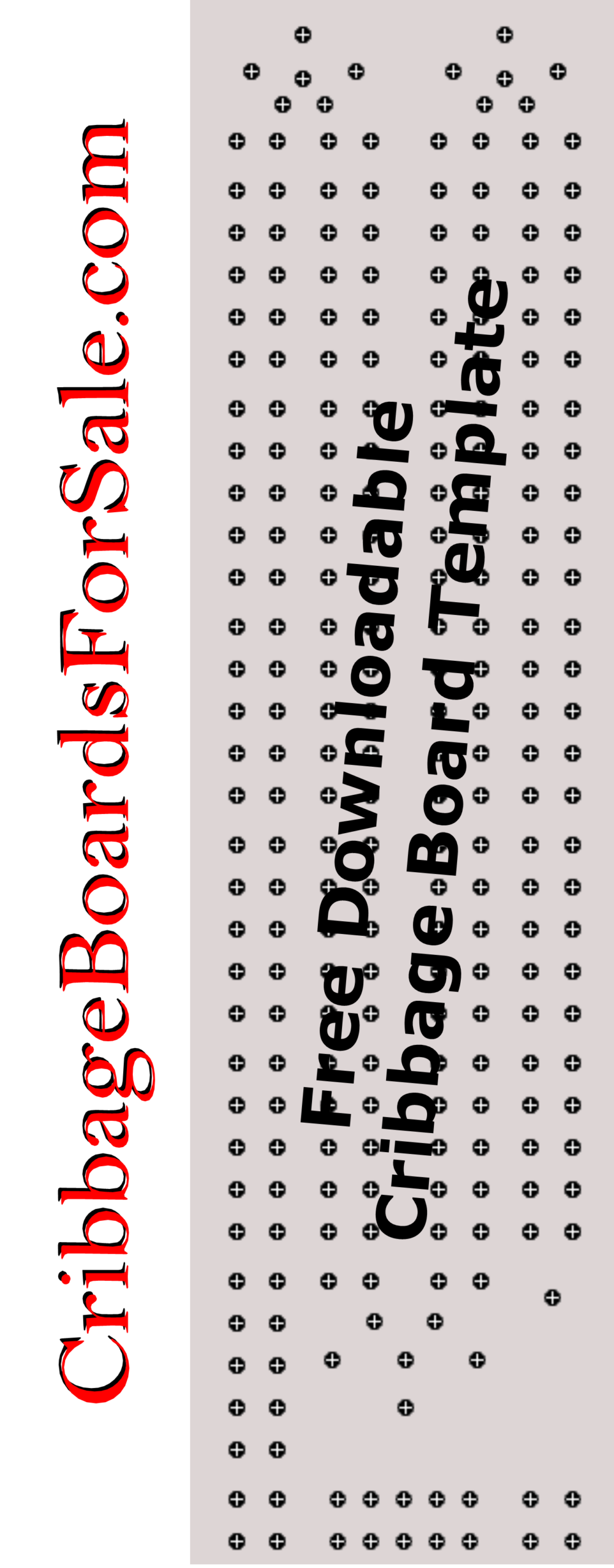 printable cribbage board template
