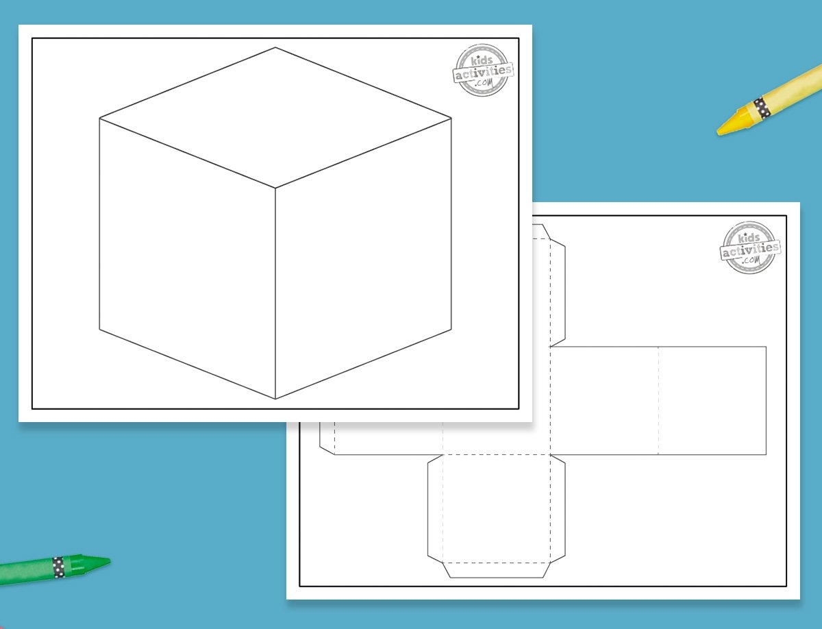 Free Cube Outline Template Kids Activities Blog