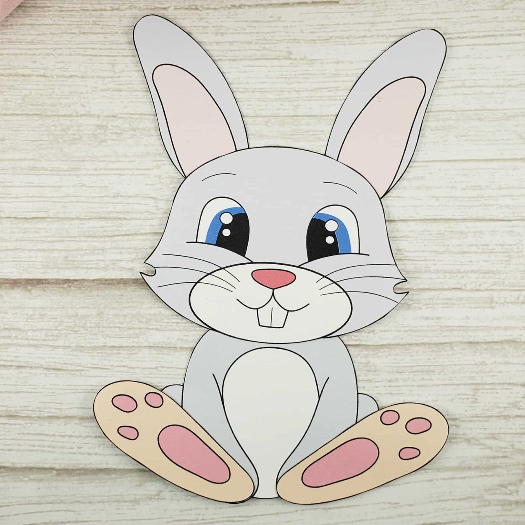 Free Cut And Paste Bunny Rabbit Craft Simple Mom Project