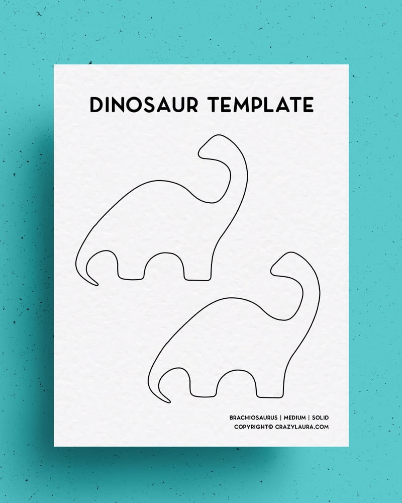 Free Dinosaur Template Printable Stencil For 2026 Crazy Laura