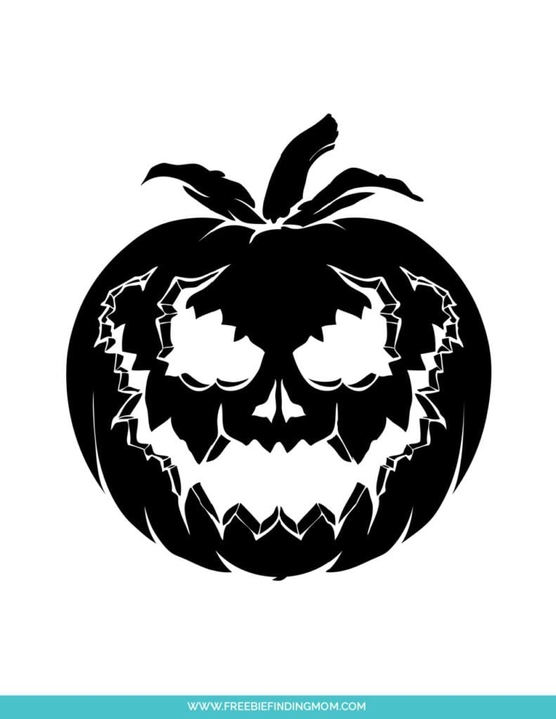 scary pumpkin template printable