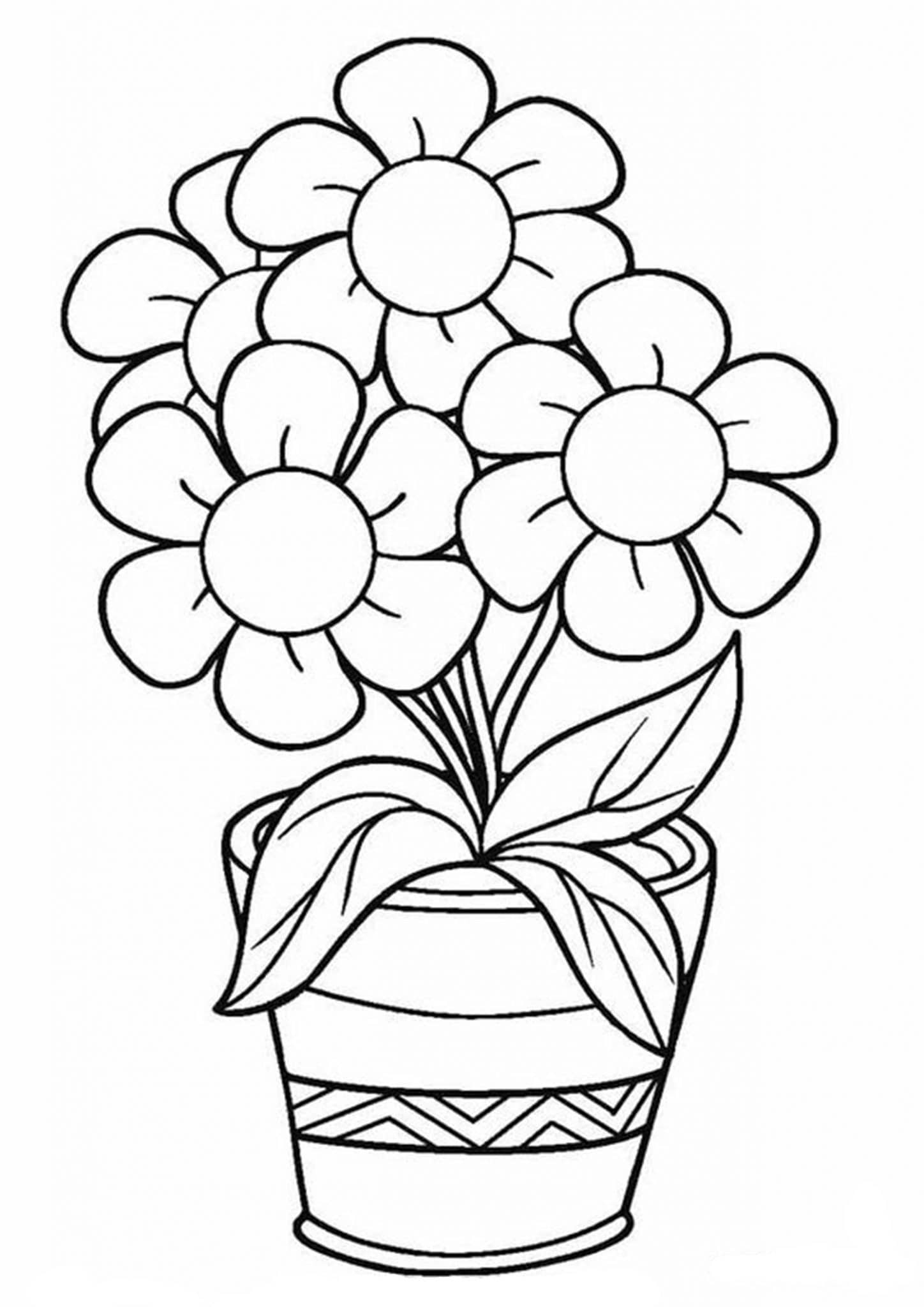 flower coloring sheets for preschoolers