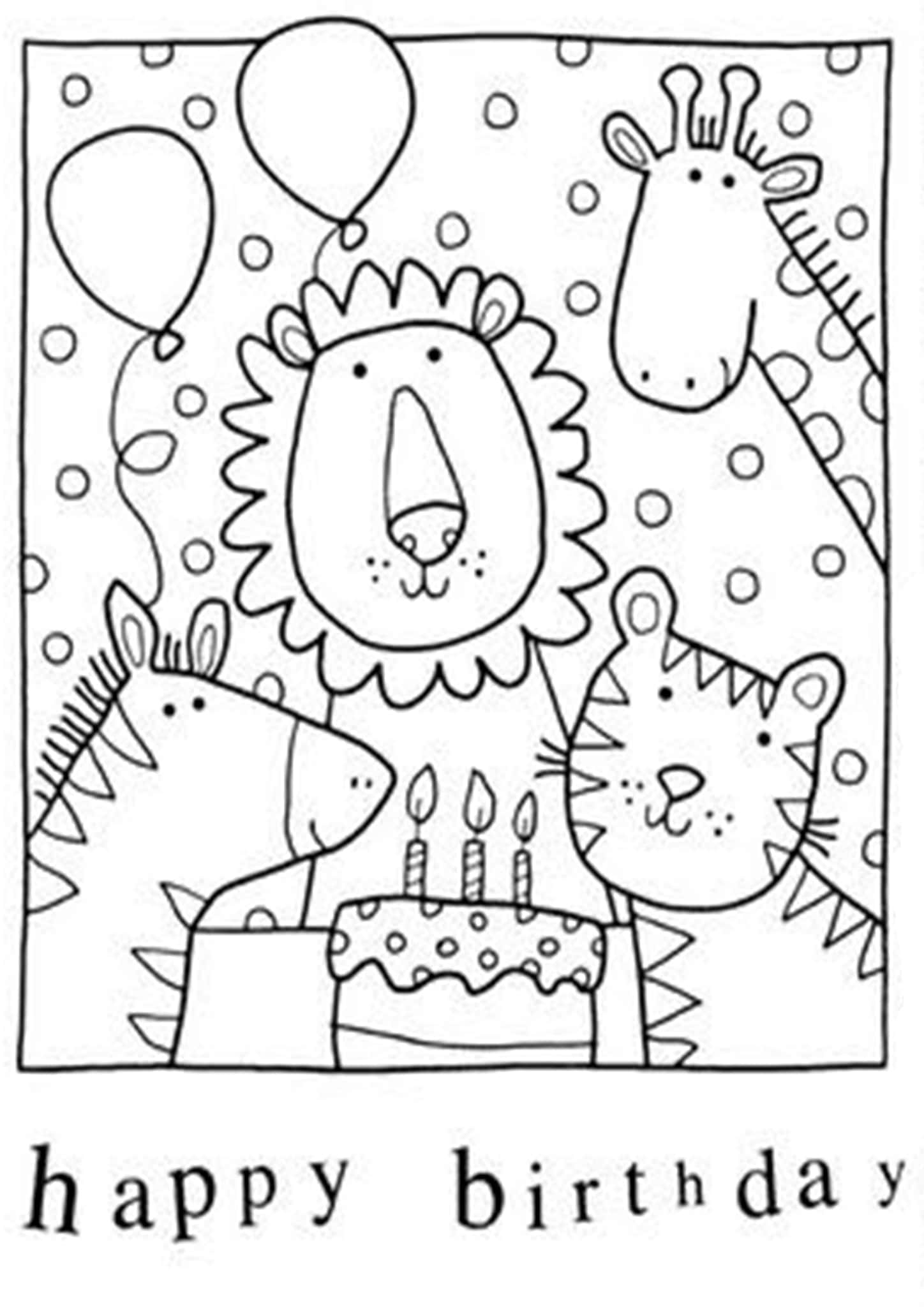 Free Easy To Print Happy Birthday Coloring Pages Tulamama