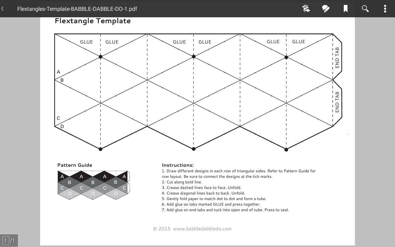 Free Flextangle Template