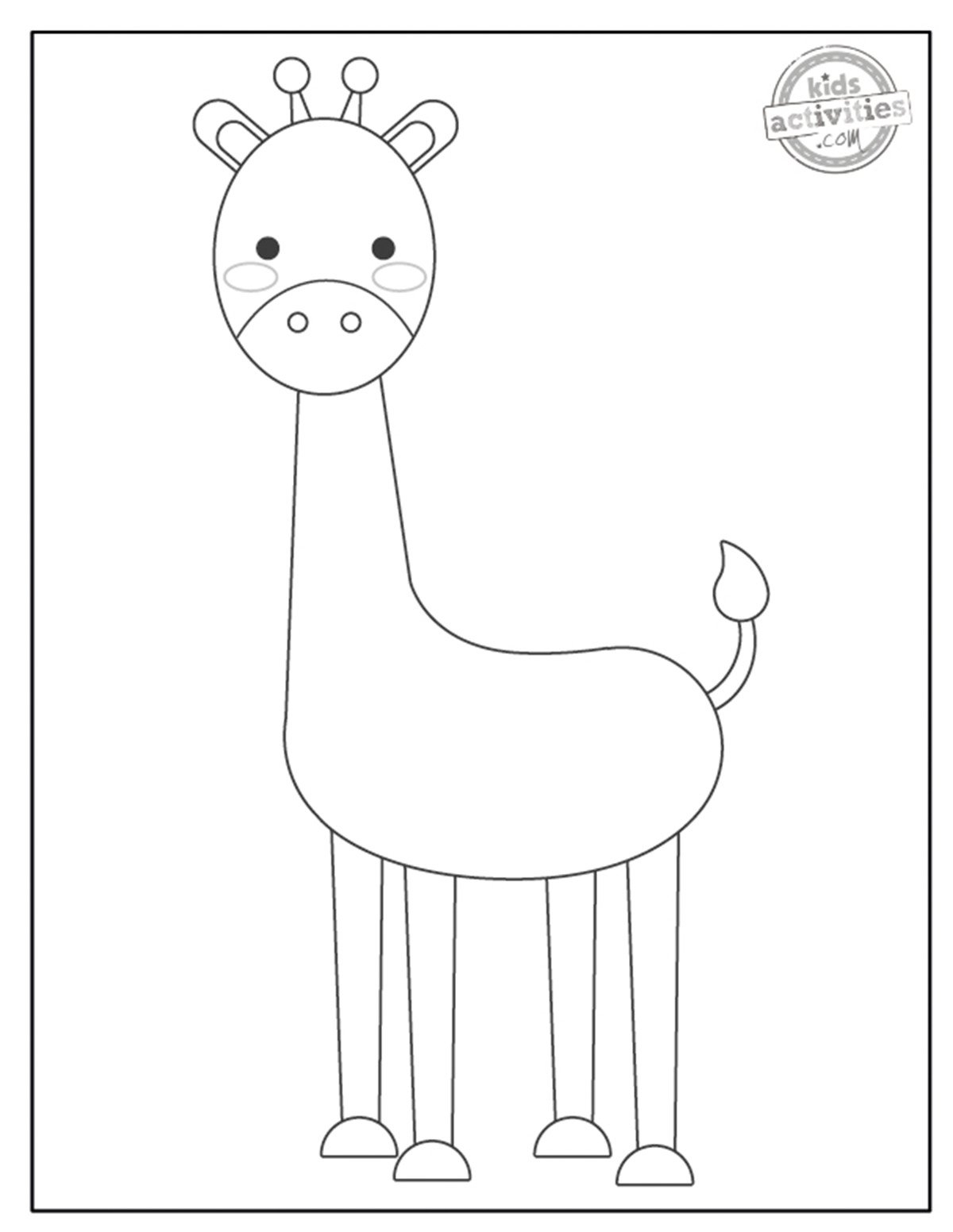 Free Giraffe Template Ready To Print Kids Activities Blog