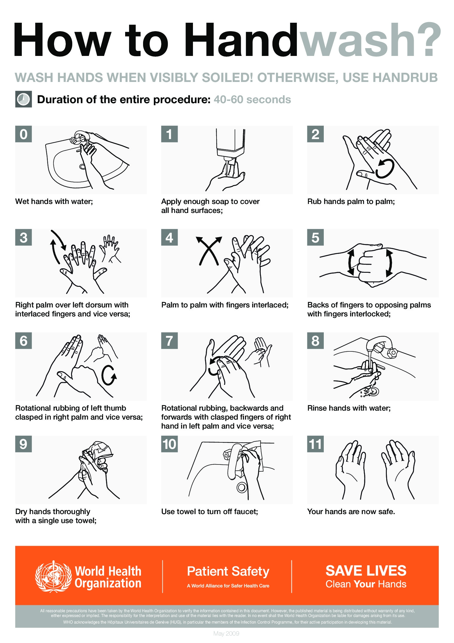 Free Health WHO Handwashing Poster Labor Law Poster 2026