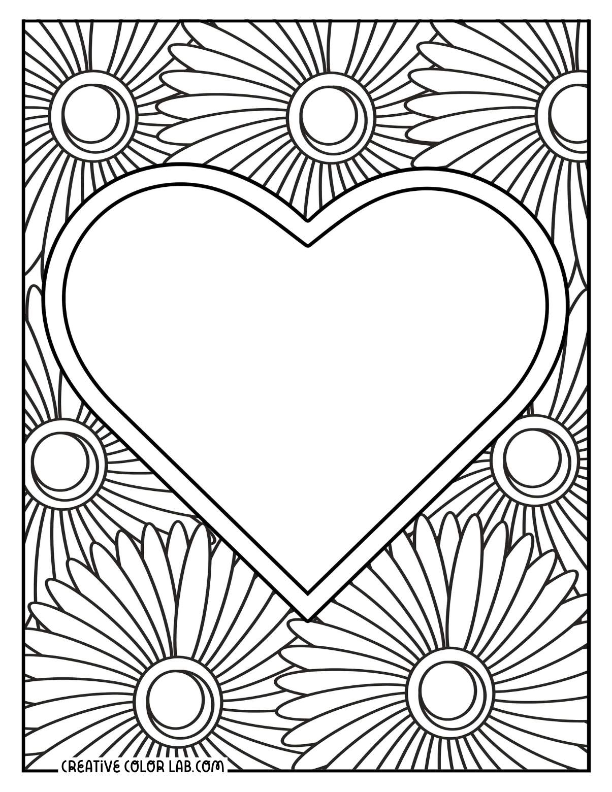 heart coloring pages printable pdf