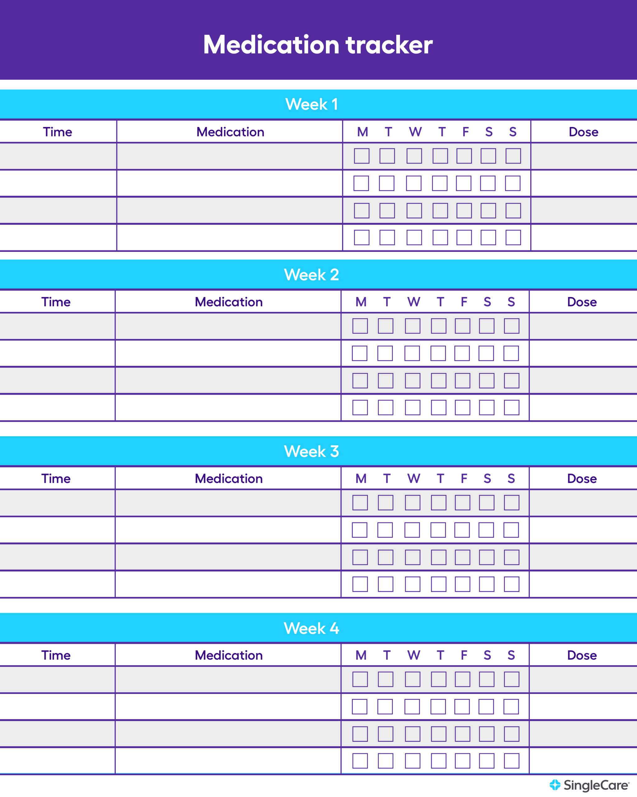 Free Medication List Templates For Patients And Caregivers