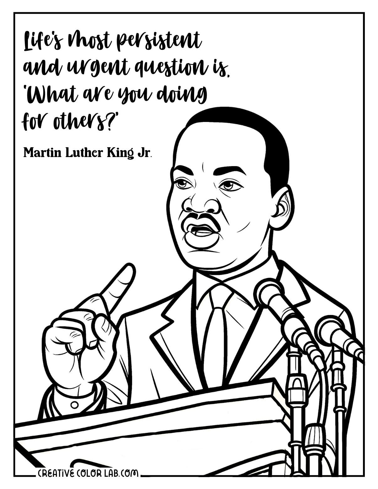 martin luther king coloring pages