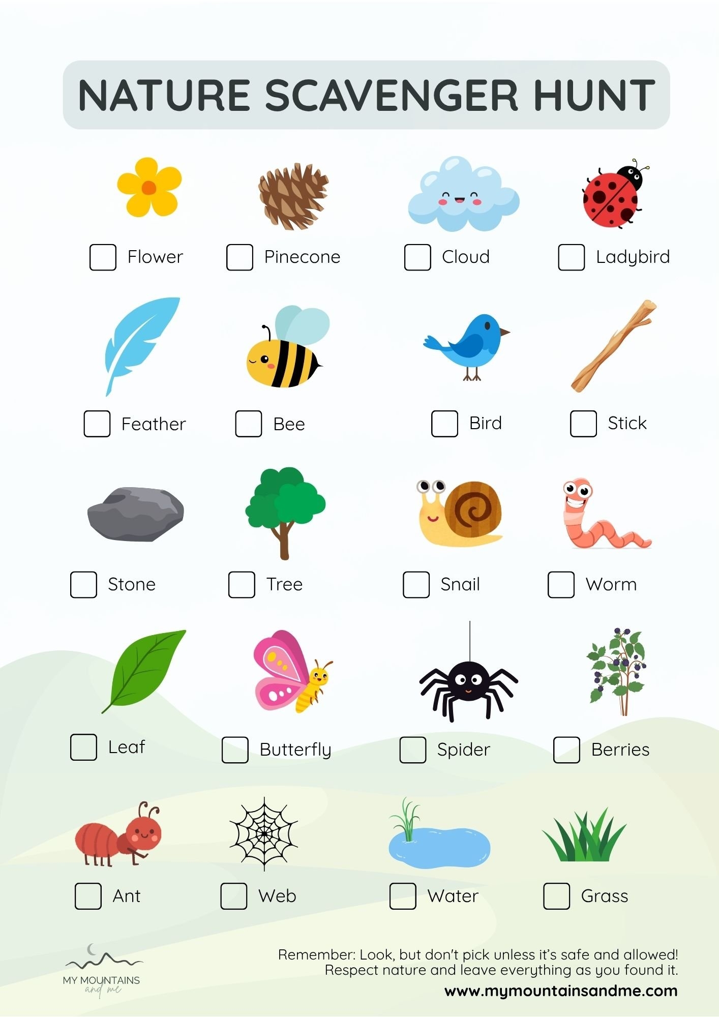 free printable scavenger hunt pdf