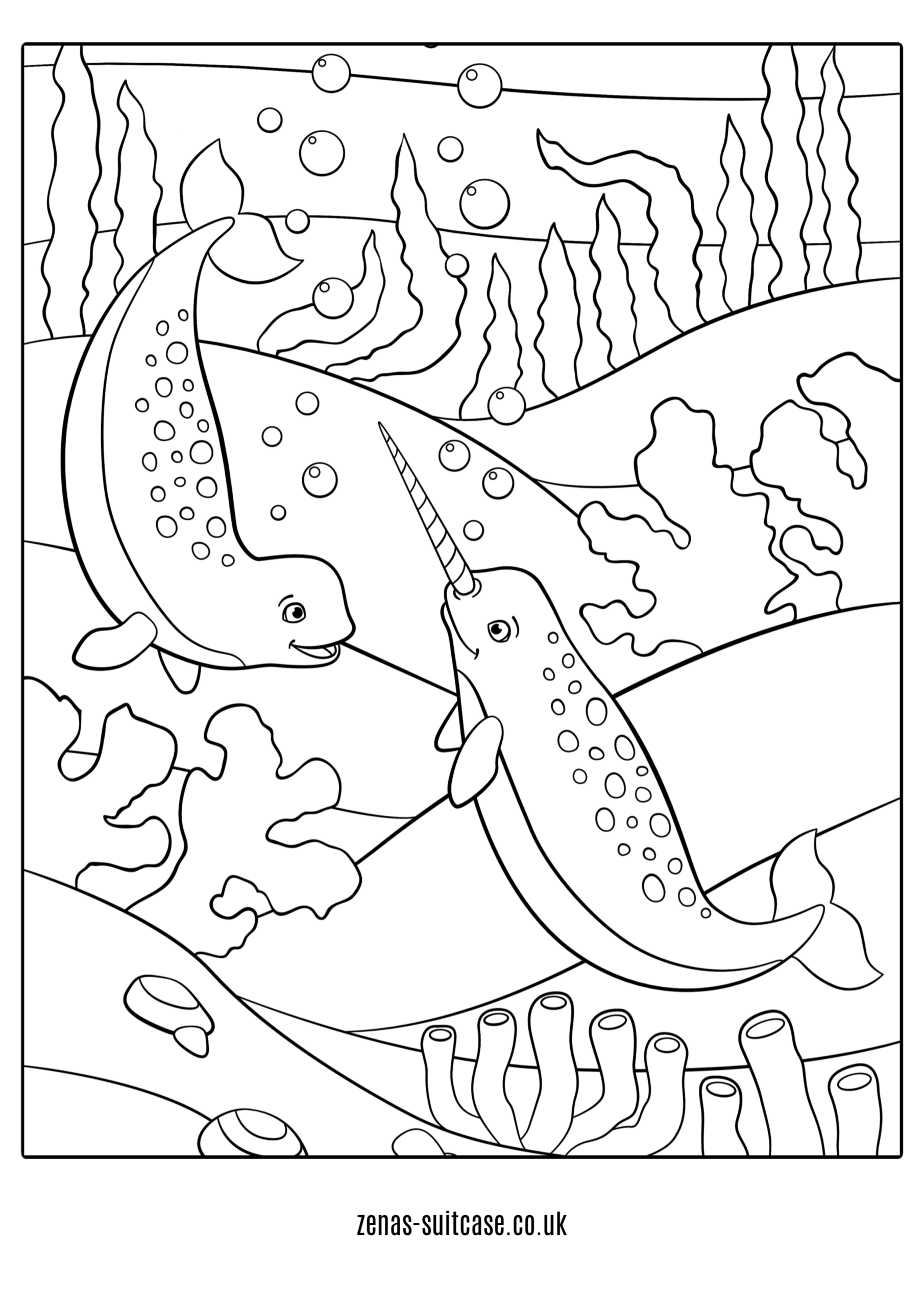 under the sea coloring page
