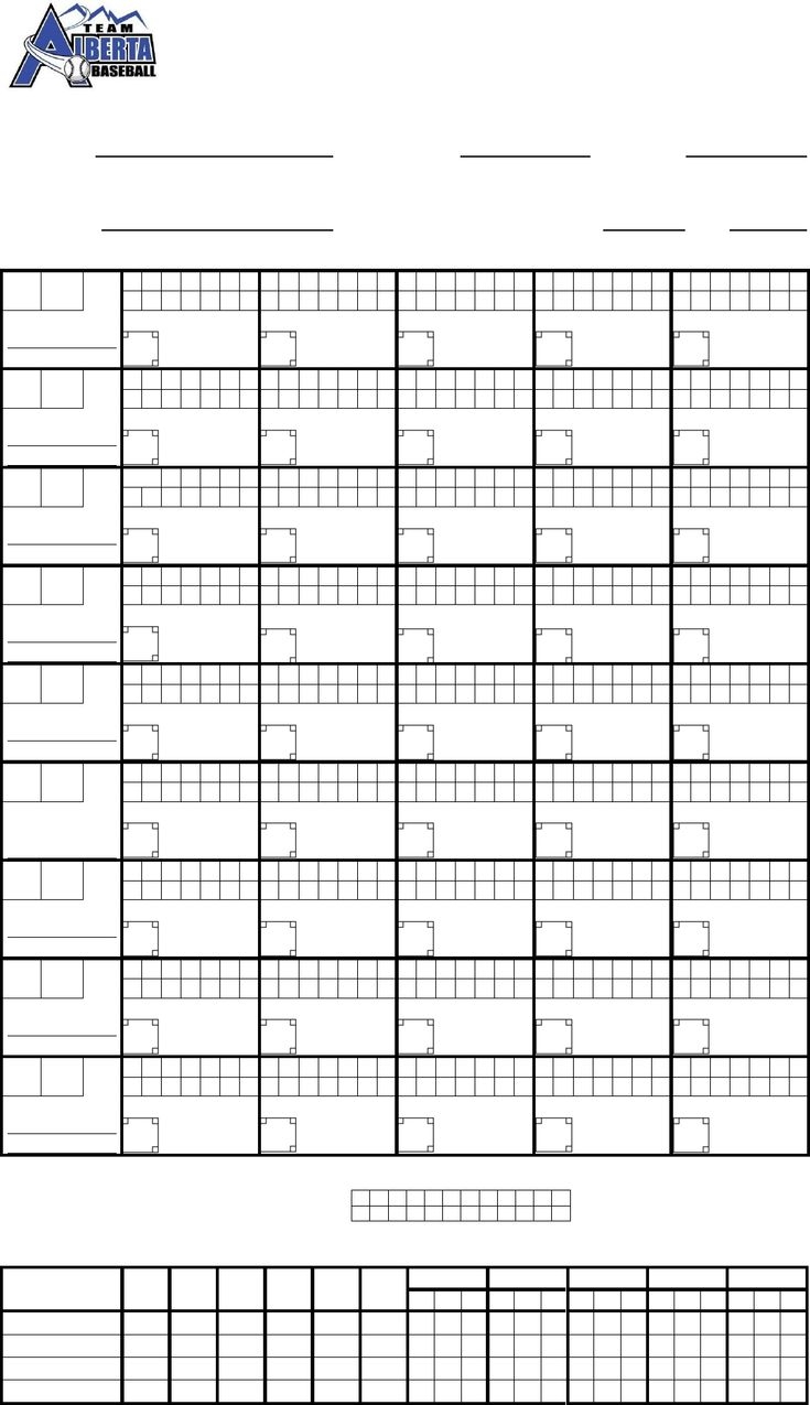 Free Pitching Chart PDF 309KB 1 Page s 