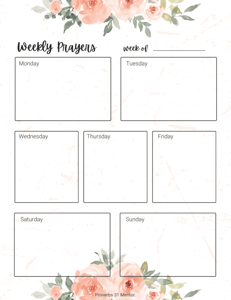 free printable prayer journal template
