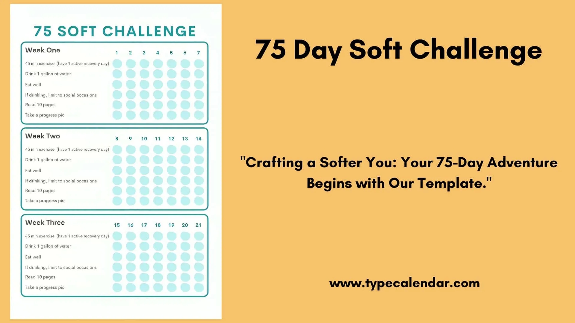 75 soft challenge printable