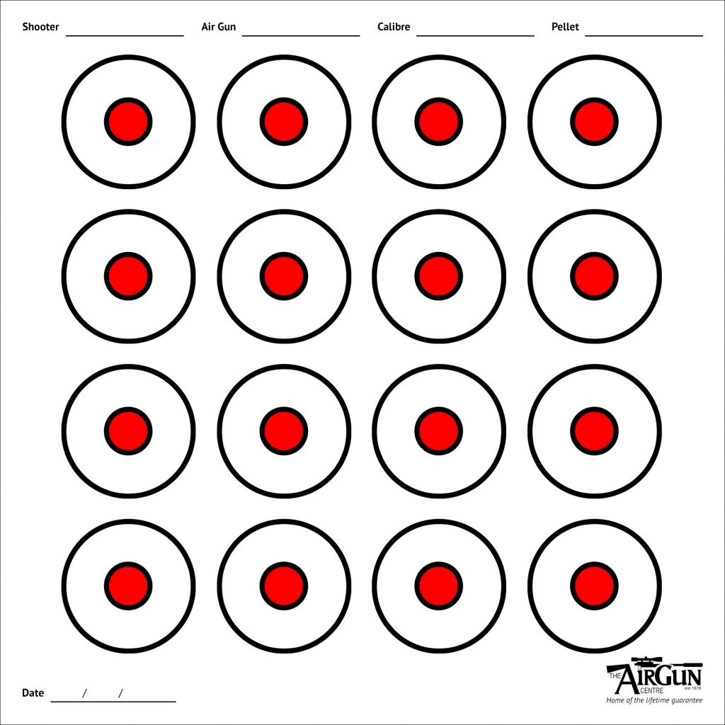 Free Printable Air Rifle Targets A4 17cm 14cm The Airgun Centre