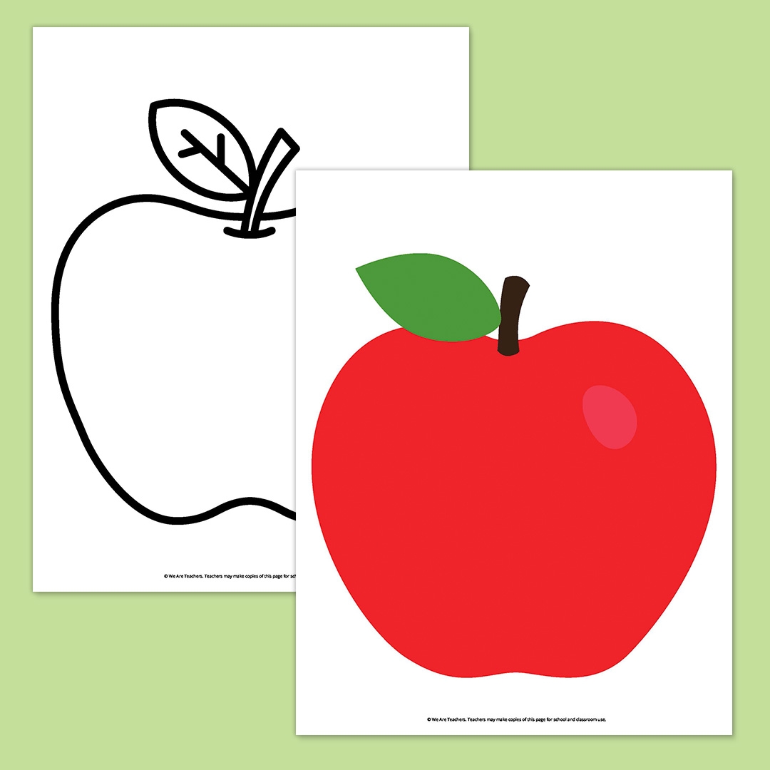 apple template free printable