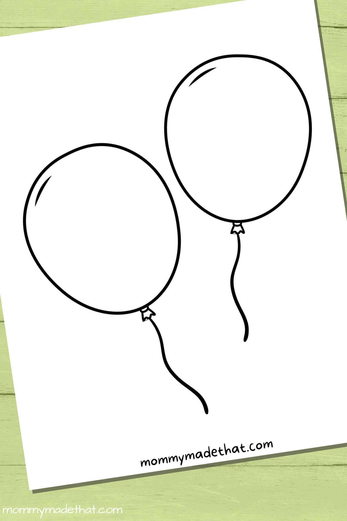 balloon template printable pdf