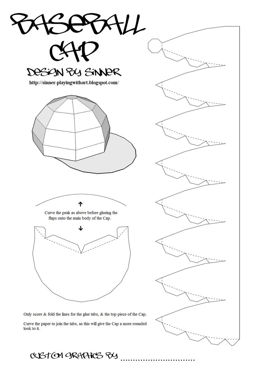 Free Printable Baseball Cap Hats Hat Outline Template 100 Days Smarter Printable Hat Template