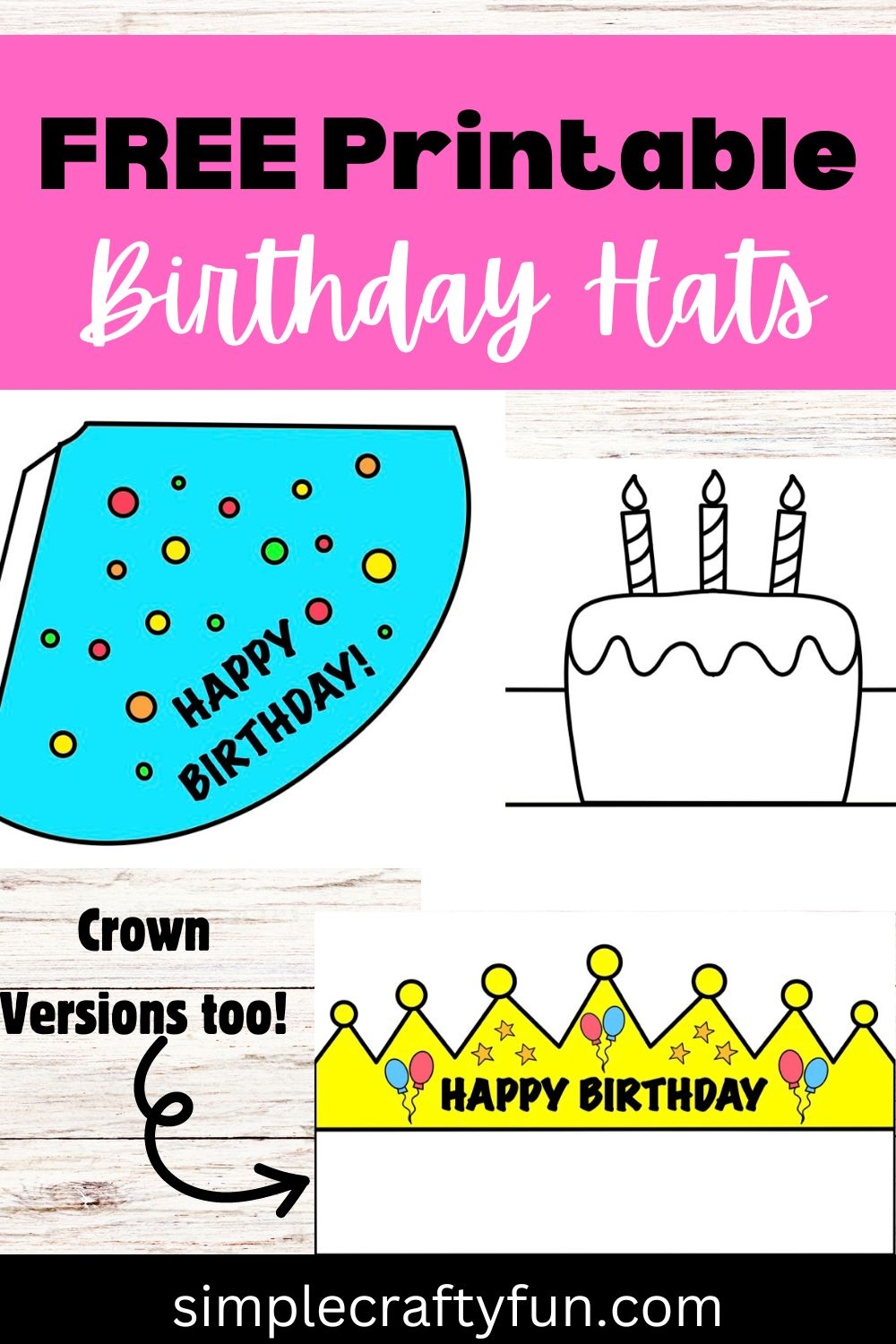 birthday crown printable pdf free