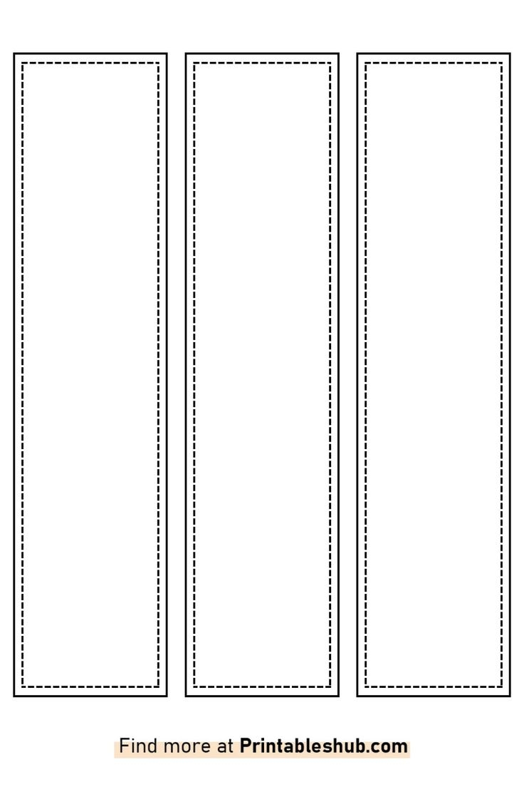 Free Printable Blank Bookmark Templates PDF Included Printables Hub